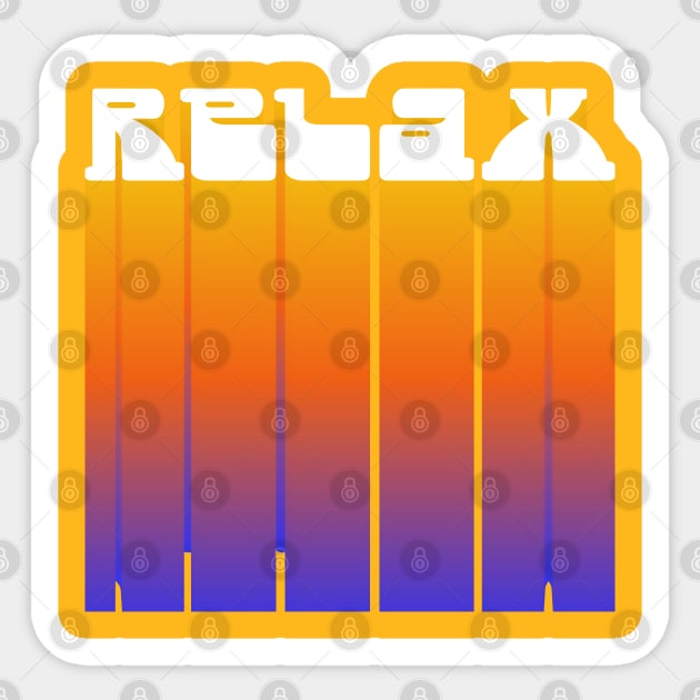 Relax Word Art Sticker by Cider Printables